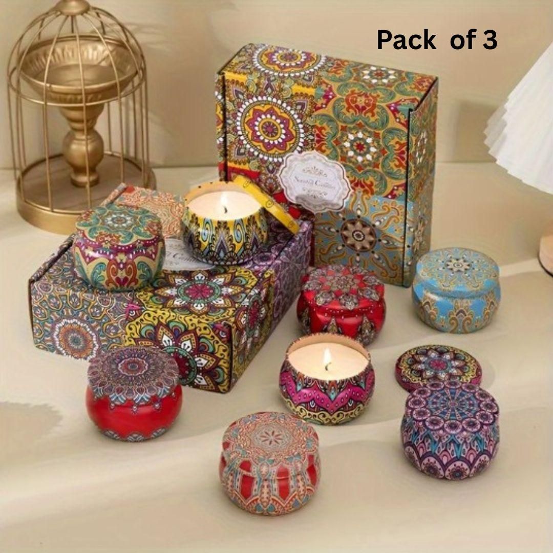 4.5cm Scented Tin Candle (Pack of 3)