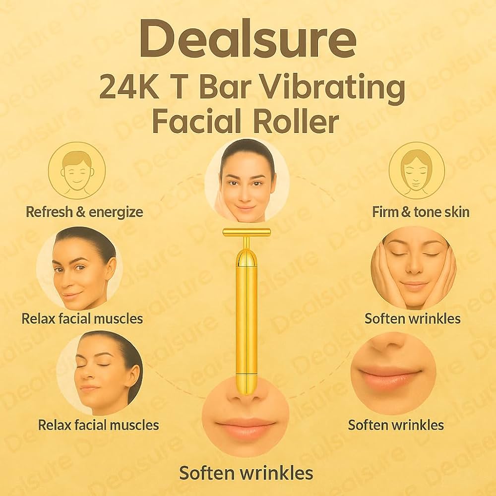 24K Gold Energy Facial Massage Roller