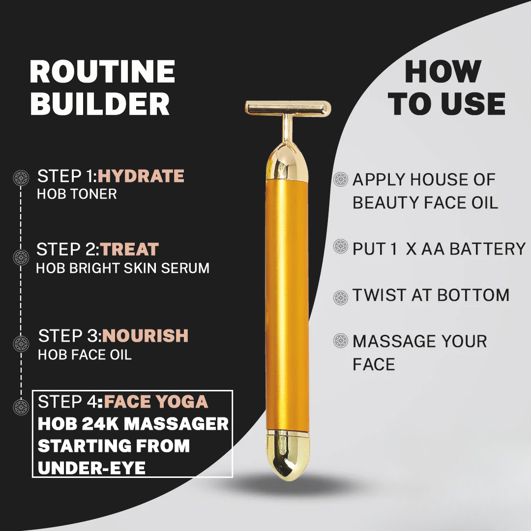 24K Gold Energy Facial Massage Roller